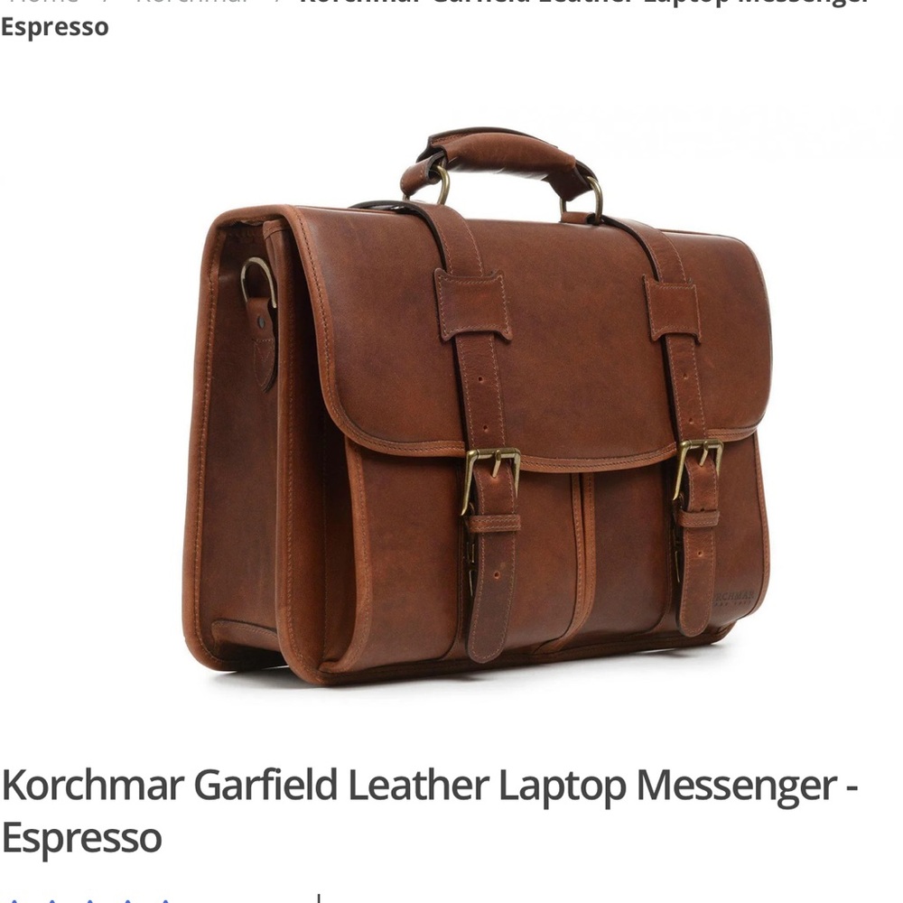 Korchmar Garfield Leather Laptop Messenger - Espresso